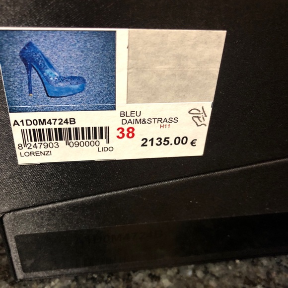Gianmarco Lorenzi blue crystal heels 38 - Picture 16 of 16